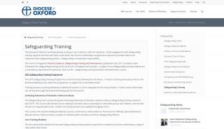 
                            5. Safeguarding Training - Diocese of Oxford - Anglican.org - Church Of England Safeguarding Training Portal