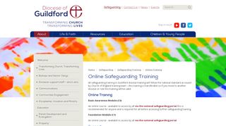 
                            8. Safeguarding Training Portal Userguide - Diocese of Guildford - Church Of England Safeguarding Training Portal