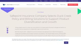 
                            6. Safepoint Insurance Company Selects Duck Creek Policy and ... - Safepoint Agent Portal