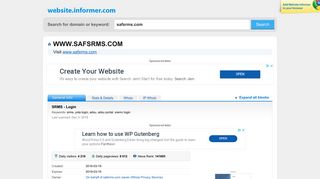 
                            8. safsrms.com at Website Informer. Visit Safsrms. - Safsrms Login