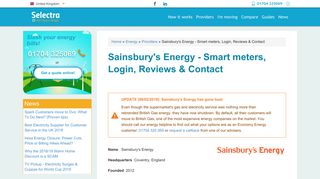 
                            4. Sainsbury's Energy - Smart meters, Login, Reviews & Contact - Sainsbury's Energy Customer Portal