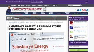 
                            5. Sainsbury's Energy to close and switch customers to British Gas - Sainsbury's Energy Customer Portal