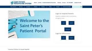 Saint Peter's Health Connect | Saint Peter's HealthCare System - Mystpeters Portal