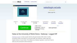 
                            7. Sakailogin.nd.edu website. Sakai at the University of Notre ... - Sakai Portal Notre Dame