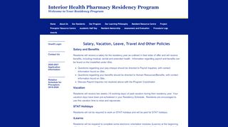 
                            4. Salary ... - Interior Health Pharmacy Residency Program - Isite Interior Health Employee Login