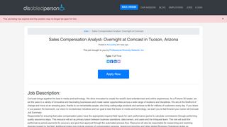 
                            7. Sales Compensation Analyst- Overnight at Comcast ... - Infoquest Login Comcast