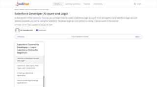 
                            7. Salesforce Developer Account & Login - Intellipaat - Salesforce Developer Portal Page