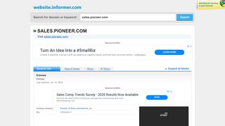 
sales.pioneer.com at Website Informer. Connex. Visit Sales ...
