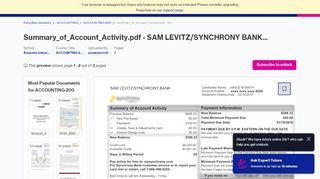 
                            7. SAM LEVITZ/SYNCHRONY BANK... - Course Hero - Sam Levitz Synchrony Login