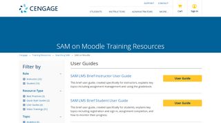 
                            7. SAM on Moodle - Training Resources – Cengage - Dominican Moodle Portal