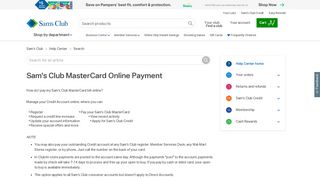 
                            5. Sam's Club MasterCard Online Payment