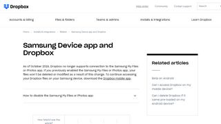 
                            3. Samsung Device app and Dropbox | Dropbox Help - Samsung Dropbox Sign In