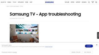 Samsung TV - App troubleshooting | Samsung Support CA - Cravetv Sign In Issues