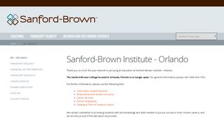 
                            2. Sanford-Brown Institute - Orlando - Sanford Brown Orlando Student Portal