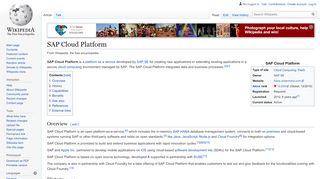 
SAP Cloud Platform - Wikipedia  
