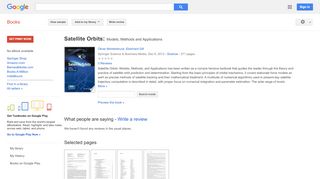 
Satellite Orbits: Models, Methods and Applications  
