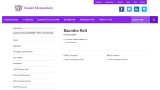 
                            15. Saundra Holt | Custer Elementary School - Holt Skyward Portal