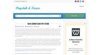
                            3. Sava Senior Care Pay Stubs Paystub & Taxes