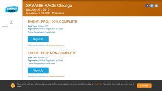 
                            6. SAVAGE RACE Chicago - RunSignup - Savage Race Sign In