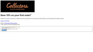 
                            5. Save 15% on your first order! - Allen Edmonds - Allen Edmonds Portal