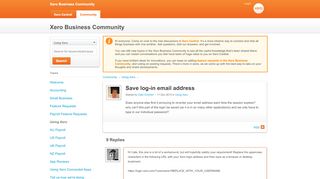 
Save log-in email ad... - Xero Community  
