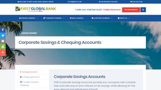 Savings & Chequing Account | First Global Bank - First Global Bank Global Access Portal