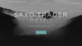 Saxo Trader Demo - Saxo Trader Demo Portal