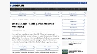 
                            9. SBI EMS Login - State Bank Enterprise Messaging - Bank Of India - Sbi Co In Staff Portal