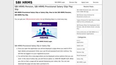 
                            1. SBI HRMS Pension SBI HRMS Salary Slip/ Provisional Pay Slip