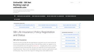
                            7. SBI Life Insurance | Policy Registration and Status - OnlineSBI ... - Sbi Life Employee Login