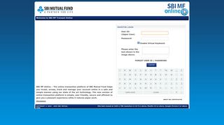
                            4. SBI Mutual Fund Online Transaction Platform - Customer Login - Sbi Amc Login