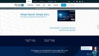 
                            3. SBI SimplySAVE Advantage Credit Card - Benefits & Features ... - Sbi Simply Save Card Login