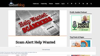 
                            5. Scam Alert: Help Wanted | Taxbot Blog | taxbot.com - Gigats Com Portal