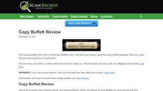 Scam Broker Investigator • Copy Buffett Review