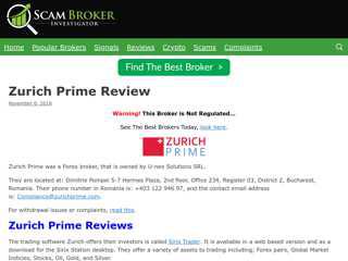 
                            4. Scam Broker Investigator • Zurich Prime Review - Warning!