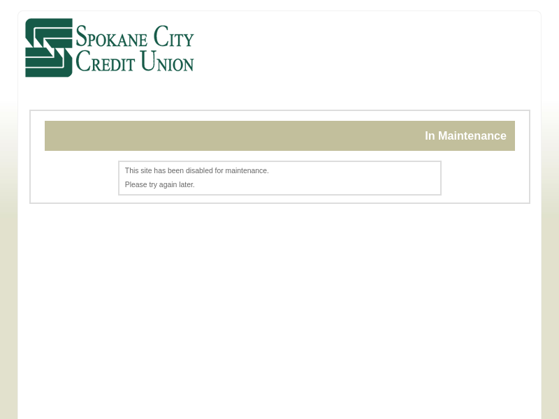 
                            2. SCCU - Spokane City CU Online Banking