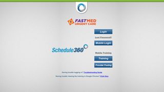 
                            8. Schedule360: FastMed Login - 360 Mobile Portal