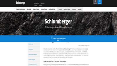 Schlumberger General Privacy Statement  Schlumberger