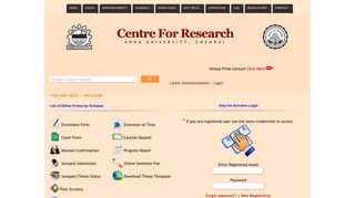 
                            2. Scholars Login Page - Centre For Research - Anna University - Anna University Portal