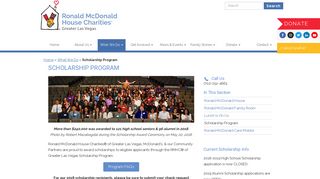 Scholarship Program - Ronald McDonald House Charities ...