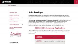 
                            6. Scholarships - Austin Peay State University - Apsu Housing Portal