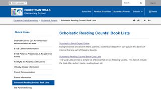
                            1. Scholastic Reading Counts! Book Lists - Equestrian Trails ... - Reading Counts Student Portal Palm Beach County
