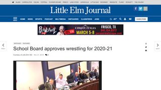 
School Board approves wrestling for 2020-21 | News ...
