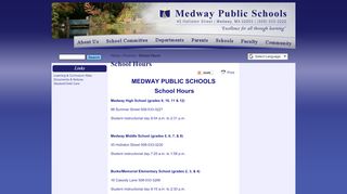 
                            7. School Hours | Medway Public Schools - Mms Parent Portal Medway