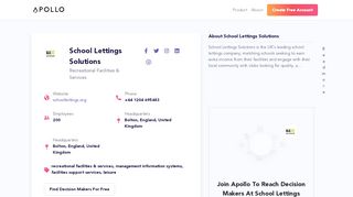 
                            6. School Lettings Solutions | Apollo - Apollo.io - School Lettings Solutions Portal