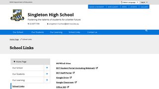 
                            1. School Links - Singleton High School - Shs Student Portal