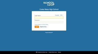 
                            5. School Loop Login - Costa Mesa High School - Www Schoolloop Com Portal