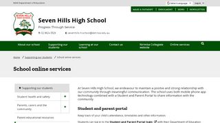 
                            3. School online services - Seven Hills High School - Seven Hills High School Student Portal
