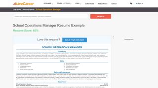 
School Operations Manager Resume Example Green Dot ...
