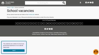 
                            2. School vacancies - Trafford Council - Trafford Council Jobs Portal